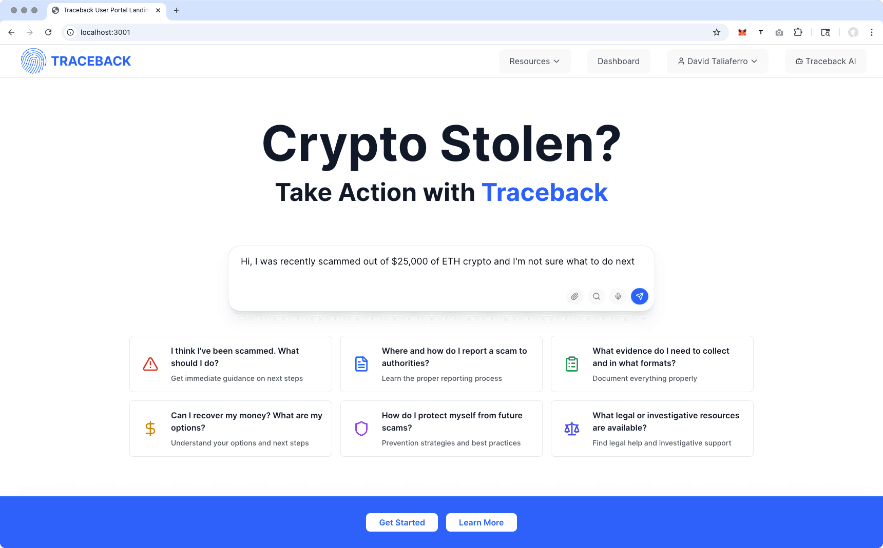 Victim Reporting Application